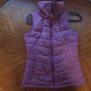 Purple/maroon North Face women’s vest